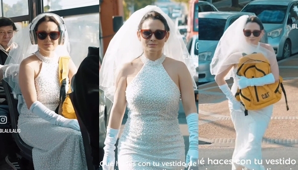 El vídeo de Lali González deambulando con su vestido de novia - Teleshow