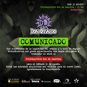 Don Osvaldo anunció cambio de escenario para su show en Paraguay - trece