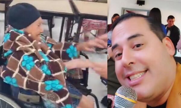 Enrique Di Flores les hizo bailar a los abuelitos de un hogar