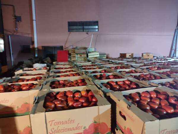 Incautan casi 40.000 kilos de tomate de contrabando, cerca del Abasto - Policiales - ABC Color