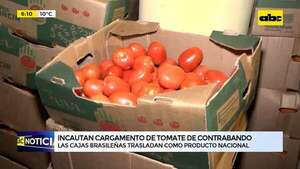 Video: Incautan cargamento de tomates de contrabando que trasladan como producto nacional - ABC Noticias - ABC Color