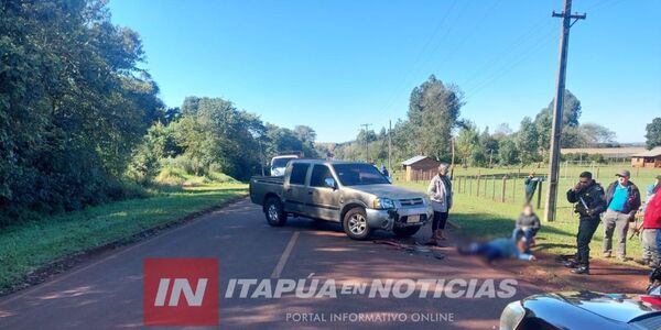 MOTOCICLISTA HERIDA TRAS COLISIÓN EN CARONAY - Itapúa Noticias
