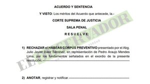 Sala Penal rechazó Hábeas Corpus Preventivo de buscado desde el 2019 por lavado de dinero