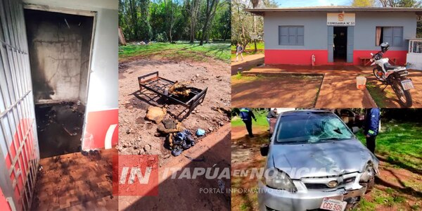 CONDUCTOR DETENIDO QUEMÓ UN CALABOZO DE LA COMISARÍA 51° EN CAMBYRETÁ - Itapúa Noticias