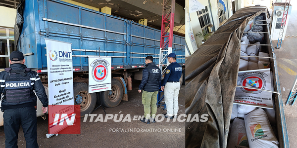 INCAUTAN CAMIÓN CON MERCANCÍA SIN DOCUMENTACIÓN - Itapúa Noticias