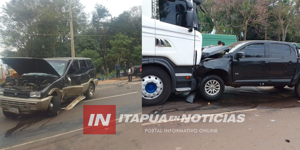 TRES MENORES DE EDAD HERIDOS TRAS TRIPLE COLISIÓN EN RUTA PY01 - Itapúa Noticias