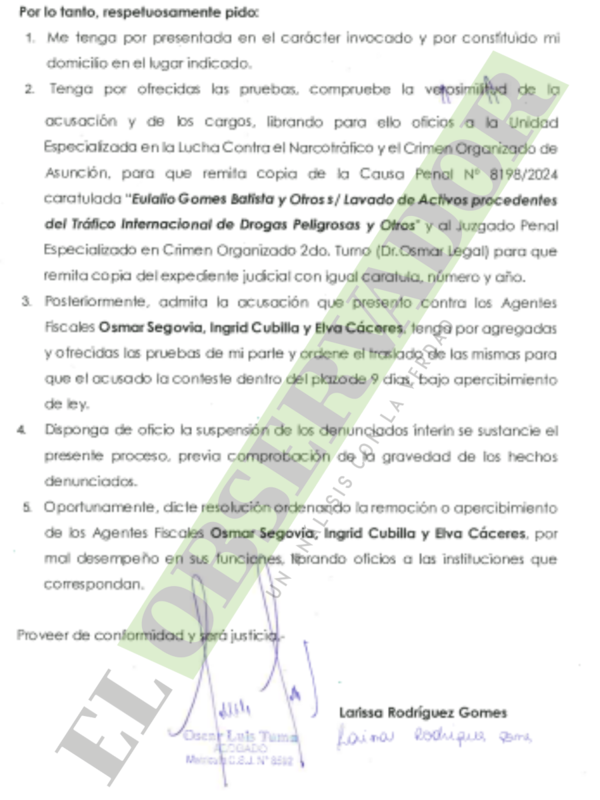 Lalo Gomes: Fiscales habrían incurrido en violaciones procesales y constitucionales, señala acusación ante JEM