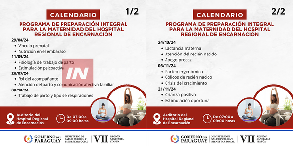 HOSPITAL REGIONAL LANZA PROGRAMA INTEGRAL DE PREPARACIÓN PARA LA MATERNIDAD - Itapúa Noticias