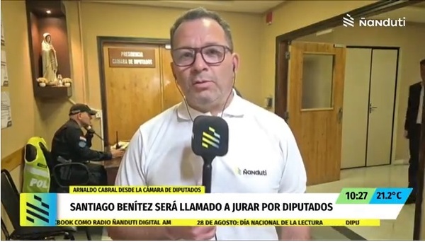 Santiago Benítez será convocado para jurar como Diputado