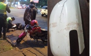 Chocó e hirió a una motociclista y luego se dio a la fuga