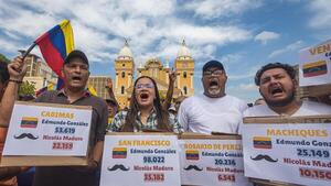 Cientos de venezolanos protestan contra el fallo que validó la reelección de Maduro