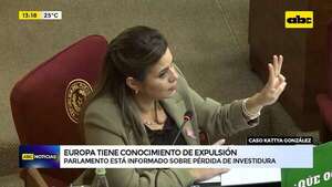 Caso Kattya González: Parlamento Europeo tiene conocimiento de expulsión  - ABC Noticias - ABC Color