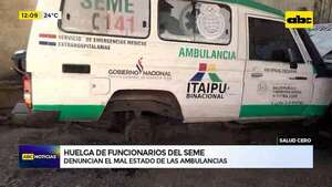 Video: Funcionarios del SEME denuncian mal estado de ambulancias - ABC Noticias - ABC Color