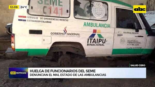 Video: Funcionarios del SEME denuncian mal estado de ambulancias - ABC Noticias - ABC Color