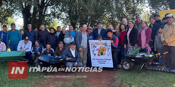 ENTREGARON INSUMOS A ASOCIACIÓN DE PRODUCCIÓN DE COLONIA PARANÁ - Itapúa Noticias