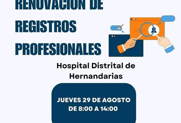 Inscripción y renovación de registros profesionales se realizará en Alto Paraná