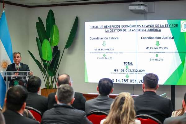 Yacyretá evitó pagar en un año US$ 14 millones con gestiones jurídicas - Economía - ABC Color