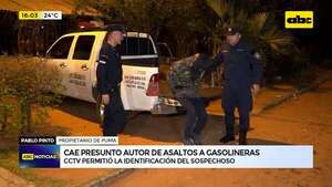 CCTV permitió la identificación y captura del presunto autor de asaltos a gasolineras   - ABC Noticias - ABC Color