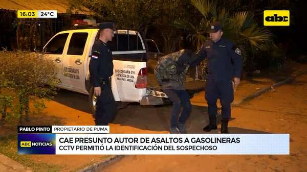 CCTV permitió la identificación y captura del presunto autor de asaltos a gasolineras - ABC Noticias - ABC Color