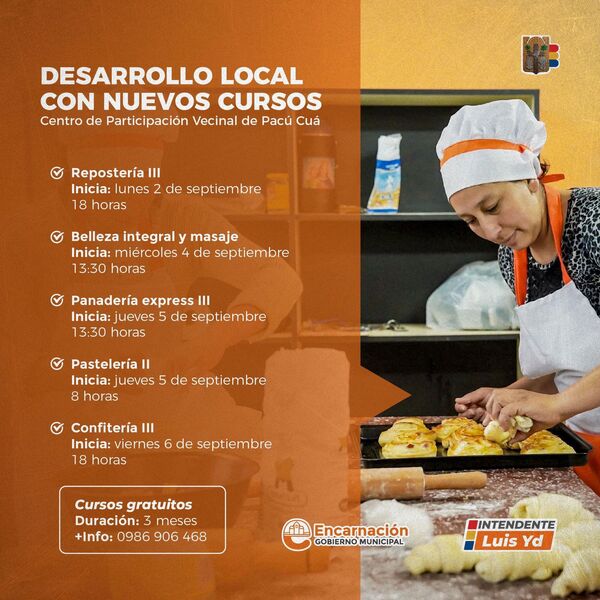 ¡Aprovecha los nuevos cursos gratuitos en el Centro de Participación Vecinal de Pacú Cuá!