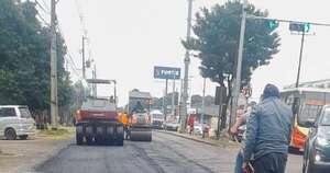 Diario HOY | Avanzan las obras de bacheo y señalización en la avenida Defensores del Chaco