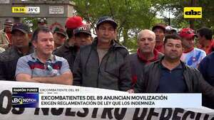 Video: excombatientes del 89 anuncian movilización exigiendo reglamentación de ley que los indemniza - ABC Noticias - ABC Color