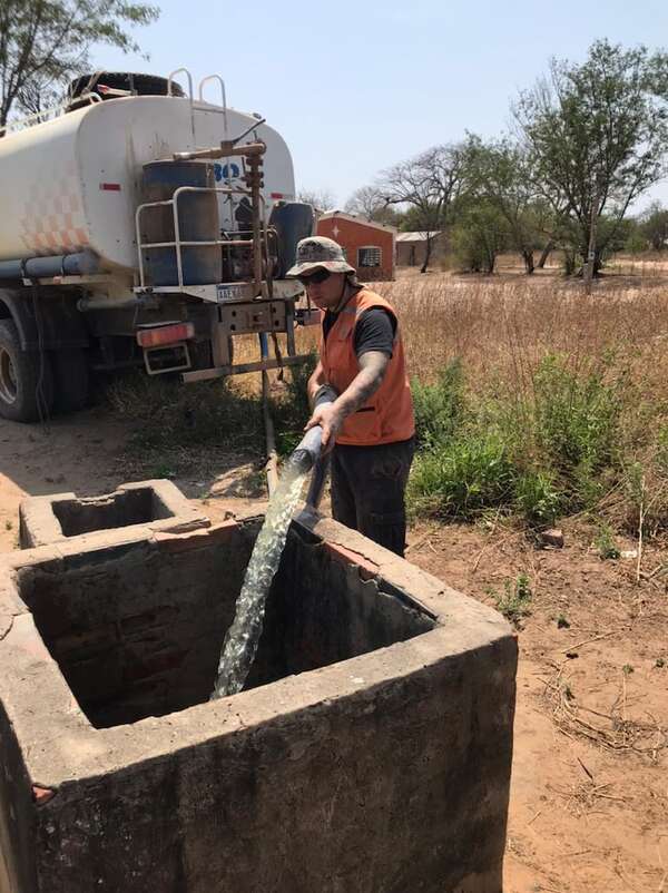 Mientras acueducto no funciona, intensifican acarreo de agua Boquerón - Noticias del Chaco - ABC Color