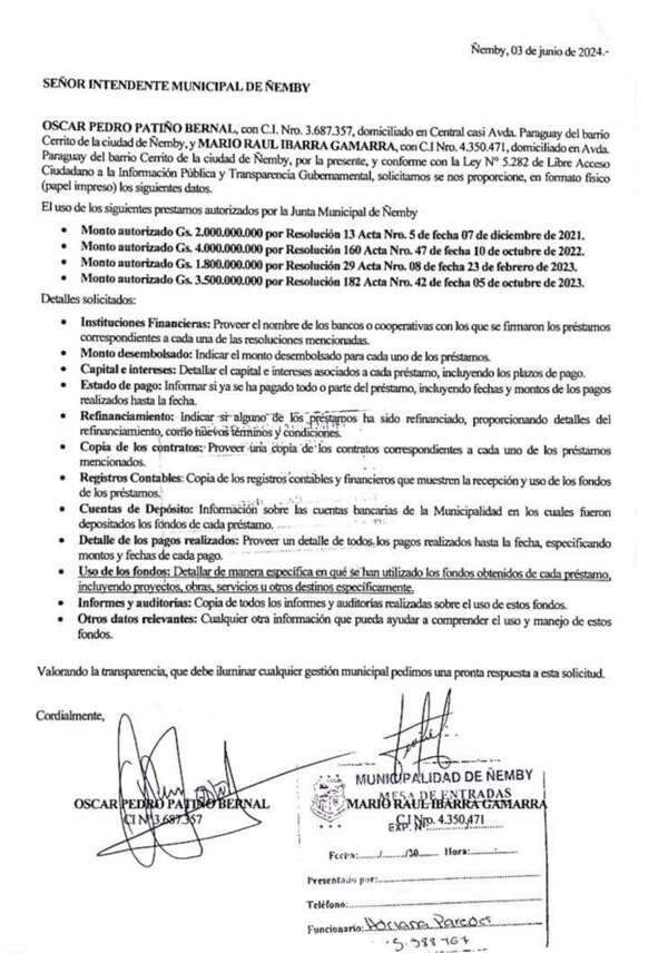 Ñemby: mediante amparo judicial exigen documentos a la Municipalidad - Nacionales - ABC Color