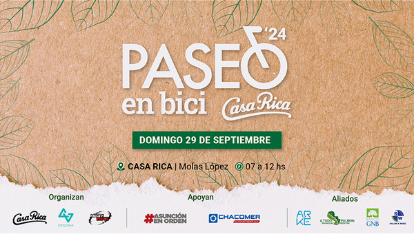 Lanzan cuarta edición del Paseo en Bici Casa Rica: un recorrido de 25 km por Asunción