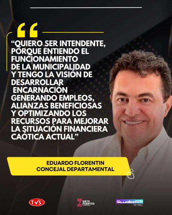 EDUARDO FLORENTÍN DESTACA LOGROS DE LA POLICÍA MUNICIPAL DE TRÁNSITO Y SU ASPIRACIÓN A LA INTENDENCIA DE ENCARNACIÓN. - TVS