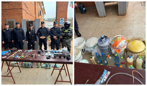 Incautan drogas, cuadernos de anotaciones y más objetos prohibidos en pabellón del PCC en Itapúa