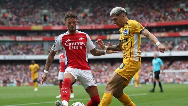 Brighton de Julio Enciso rescata un empate ante el Arsenal