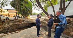 Diario HOY | Asunción avanza en obras de desagüe pluvial: intendente inspecciona proyectos claves