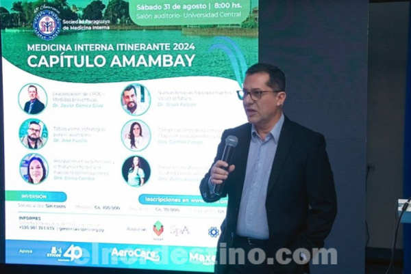 Jornada de Medicina Interna itinerante 2024 capítulo Amambay en Universidad Central del Paraguay sede Pedro Juan Caballero - El Nordestino