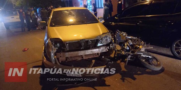 MOTOCICLISTA LESIONADO TRAS COLISIÓN EN JESÚS - Itapúa Noticias
