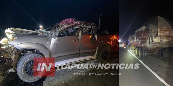 DOS MUERTOS TRAS BRUTAL COLISIÓN EN JOSÉ L. OVIEDO - Itapúa Noticias