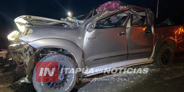 IDENTIFICARON A LOS FALLECIDOS TRAS ACCIDENTE EN JOSÉ L. OVIEDO - Itapúa Noticias