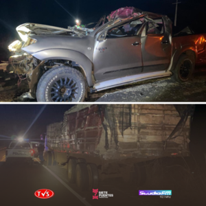 ACCIDENTE FATAL EN LA RUTA PY08 DEJA DOS VÍCTIMAS - TVS