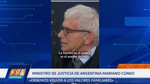 Video: Ministro de Justicia de Argentina: “Debemos volver a los valores familiares”