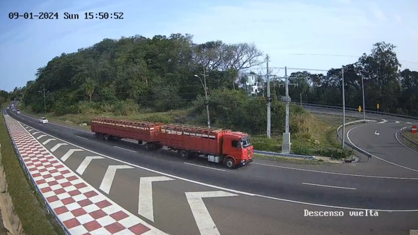 Camión no utilizó la rampa de frenado, según imágenes del MOPC