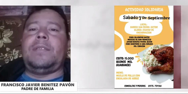 HOMBRE DEBE OPERARSE DEL CORAZÓN Y HACE ADHESIÓN PARA CUBRIR LOS COSTOS - Itapúa Noticias