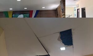 Techo cae a pedazos en junta municipal de Franco