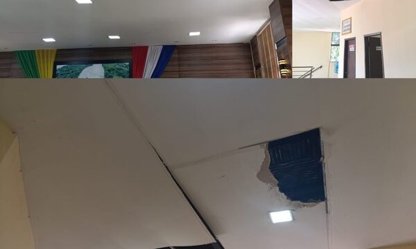 Techo cae a pedazos en junta municipal de Franco
