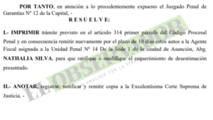 Hechos contra el patrimonio requieren diligencias más profundas, según trámite de oposición-