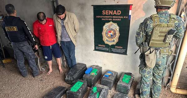 La Nación / Detienen a dos hombres con 190 kilos de marihuana en Canindeyú