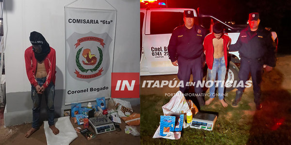 POLICÍA DETUVO A PELIGROSO DELINCUENTE EN CNEL. BOGADO - Itapúa Noticias