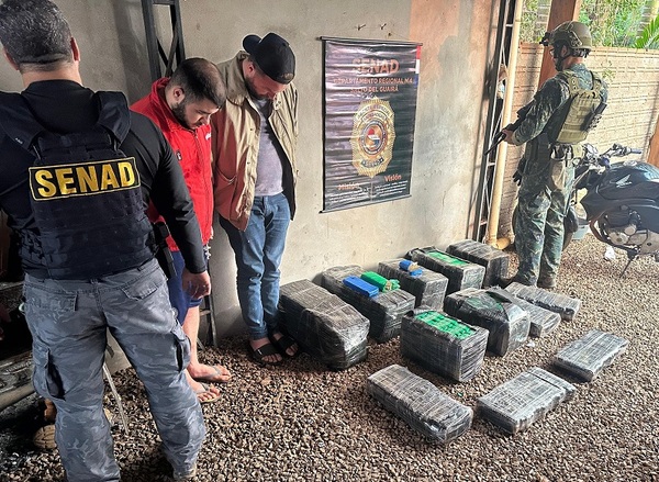 Detienen a dos traficantes con un cargamento de marihuana en Canindeyú