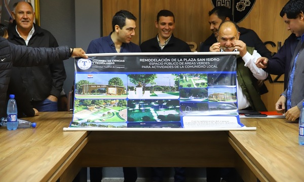 Gobernación de Caaguazú estudia proyecto para revitalizar la plaza San Isidro en Coronel Oviedo - OviedoPress