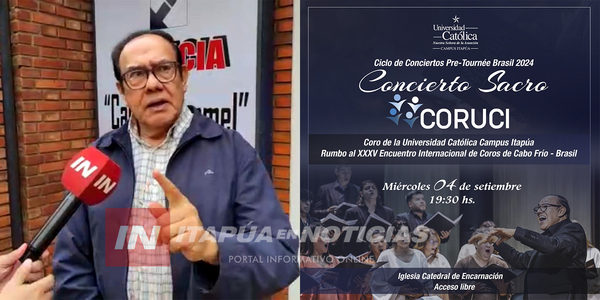 SE REALIZARÁ GRAN CONCIERTO DEL CORUCI EN LA CATEDRAL DE ENCARNACIÓN - Itapúa Noticias
