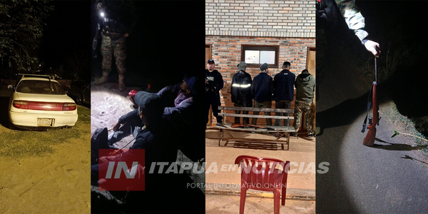 INGRESARON A UNA PROPIEDAD PRIVADA FUERTEMENTE ARMADOS Y FUERON DETENIDOS - Itapúa Noticias